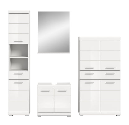Homes & Jones Badezimmerset 4tlg., Badezimmer Set mit  Schränken und  Spiegel