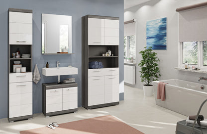 Homes & Jones Badezimmerset 4tlg., Badezimmer Set mit Midi Badezimmerschrank