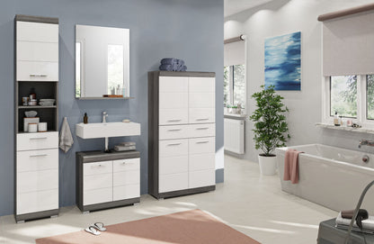 Homes & Jones Badezimmerset 4tlg., Badezimmer Set mit  Schränken und  Spiegel