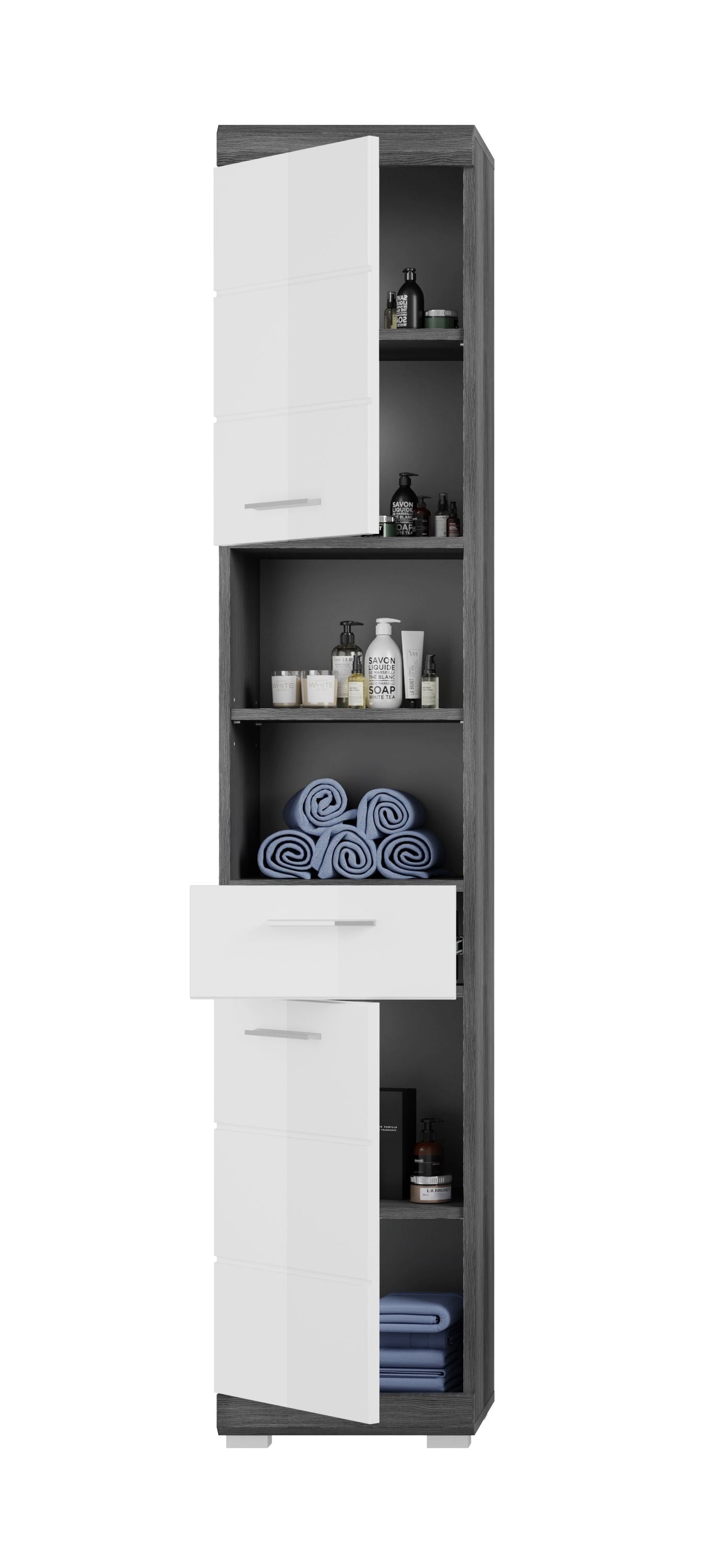 Homes & Jones Badezimmerset 5-tlg., Badezimmer Set mit Badschränken und Spiegel