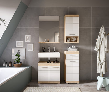 Homes & Jones Badmöbel 4tlg. Set, Badezimmerset mit Hochglanz Fronten