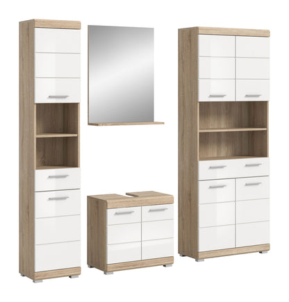 Homes & Jones Badezimmerset 4tlg., Badezimmer Set mit Midi Badezimmerschrank