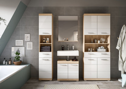 Homes & Jones Badezimmerset 4tlg., Badezimmer Set mit  Schränken und  Spiegel