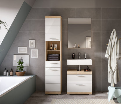 Homes & Jones Badezimmerset 3-tlg., Badezimmer Set mit Badschränken und Spiegel