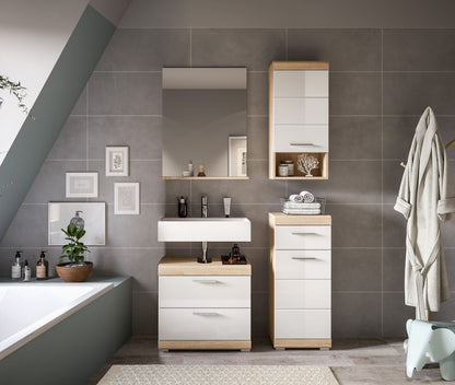Homes & Jones Badezimmerset 4-tlg., Badezimmer Set mit Badschränken und Spiegel