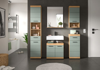 Homes & Jones Badmöbel 4tlg. Set, Badezimmerset mit Hochglanz Fronten