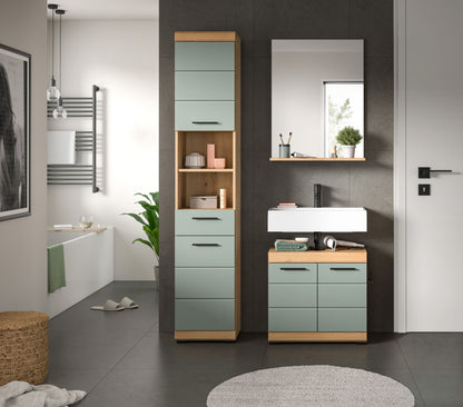 Homes & Jones Badmöbel 3tlg. Set, Badezimmerset mit Hochglanz Fronten