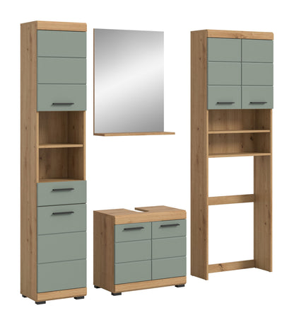 Homes & Jones Badezimmerset 4tlg., Badezimmer Set mit Waschmaschinenschrank