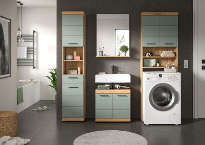 Homes & Jones Badezimmerset 4tlg., Badezimmer Set mit Waschmaschinenschrank
