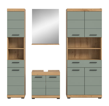 Homes & Jones Badezimmerset 4tlg., Badezimmer Set mit Midi Badezimmerschrank