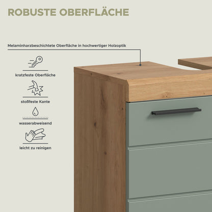 Homes & Jones Badezimmerset 4tlg., Badezimmer Set mit  Schränken und  Spiegel