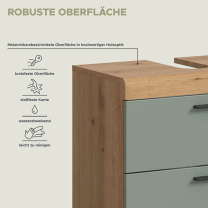Homes & Jones Badezimmerset 4-tlg., Badezimmer Set mit Badschränken und Spiegel