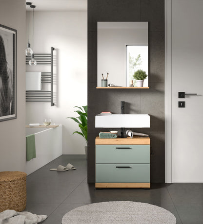 Homes & Jones Badezimmerset 2-tlg., Badezimmer Set mit Badschrank und Spiegel