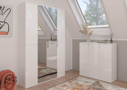 Homes & Jones Schränke 3er Set, 2x Schrank mit Spiegelfront,1x Schrank mit Tür