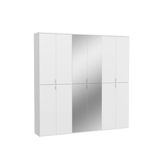 Homes & Jones Schränke 3er Set,1x Schrank mit Spiegelfront,2x Schrank mit Türen