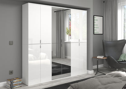Homes & Jones Schränke 3er Set,1x Schrank mit Spiegelfront,2x Schrank mit Türen