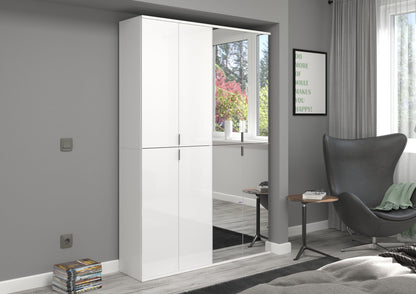 Homes & Jones Schränke 2er Set,1x Schrank mit Türen,1x Schrank mit Glasfronten
