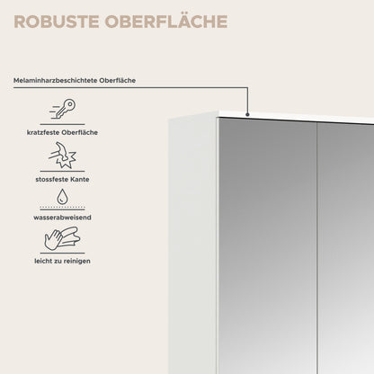 Garderobenschrank-Oberfläche mit kratzfester und wasserabweisender Beschichtung