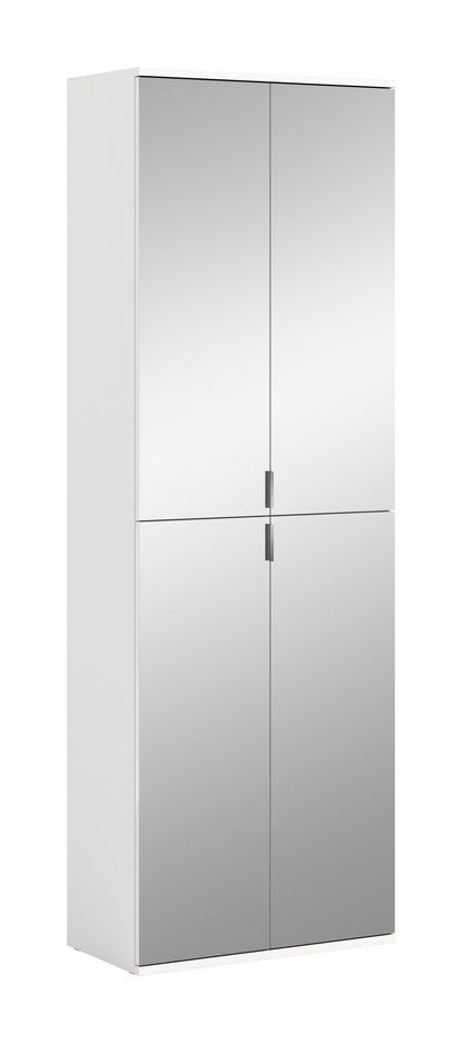 Spiegelschrank mit zwei Türen und Griff, Korpus weiß