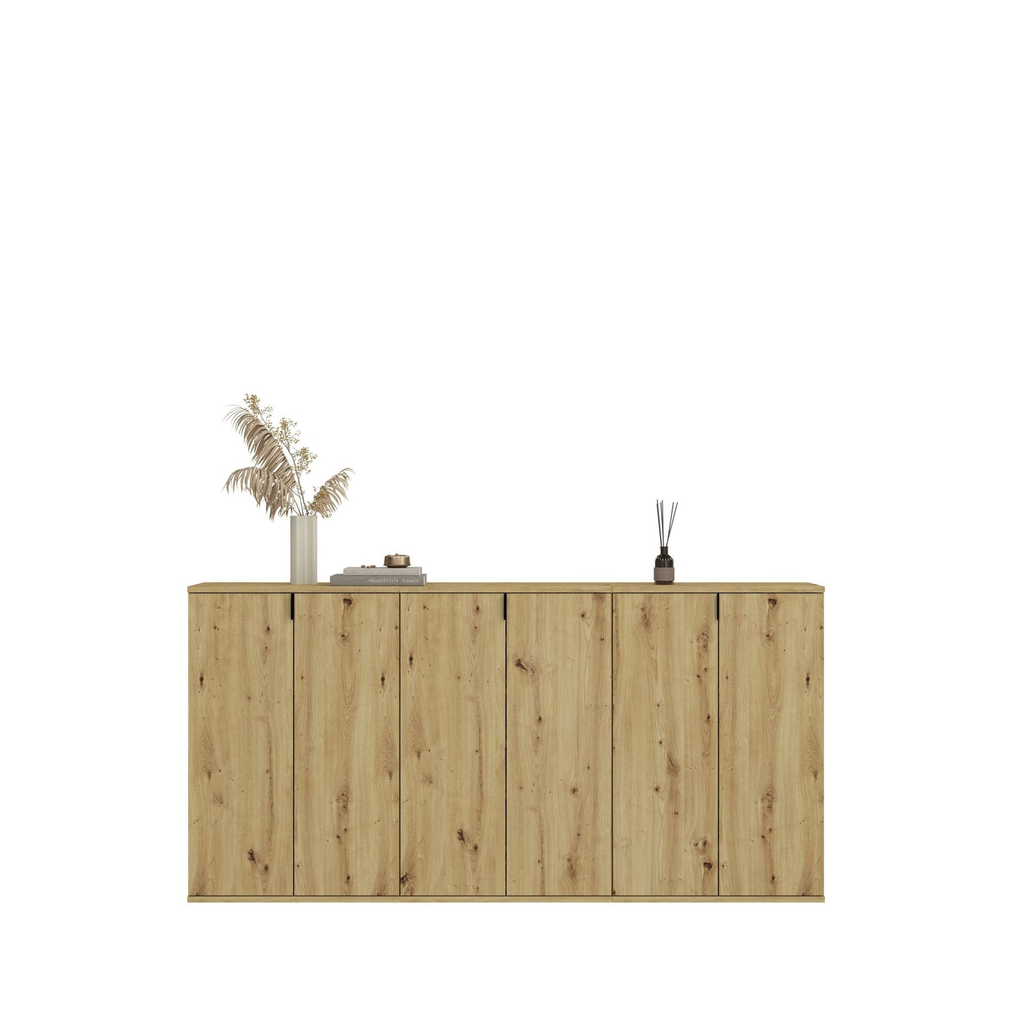Kommoden-Set mit Türen, Artisan Eiche Nachbildung, Frontansicht