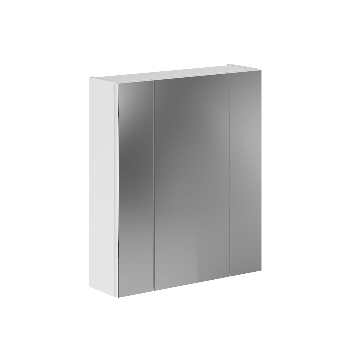 Badspiegelschrank mit 3 Spiegeltüren, weiß, 60 cm breit