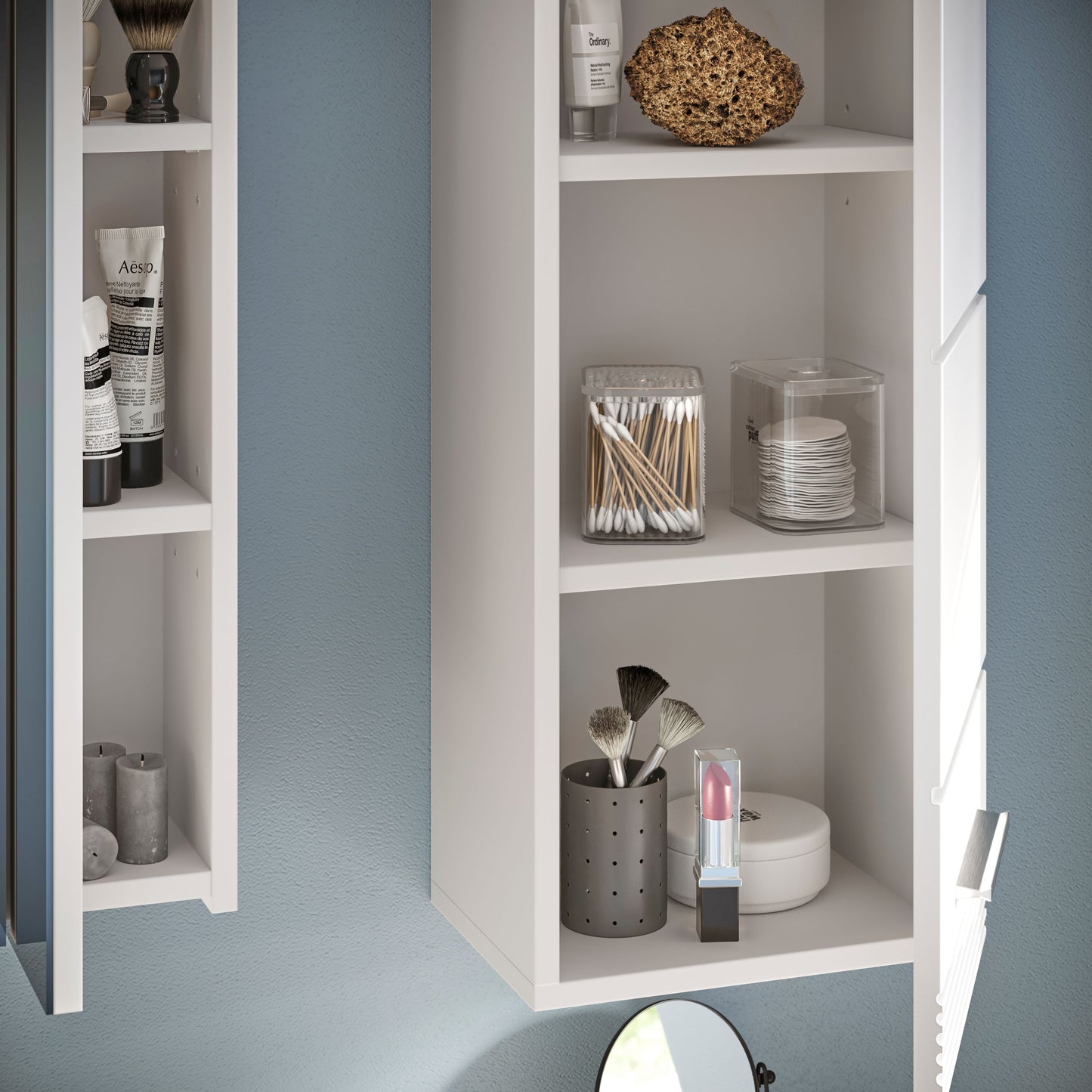 Homes & Jones Badezimmermöbel Set 2tlg. Hochglanz Front, Badezimmer-Set