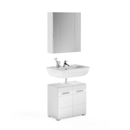 Ensemble de meubles de salle de bain Linus 2 pièces avec éclairage