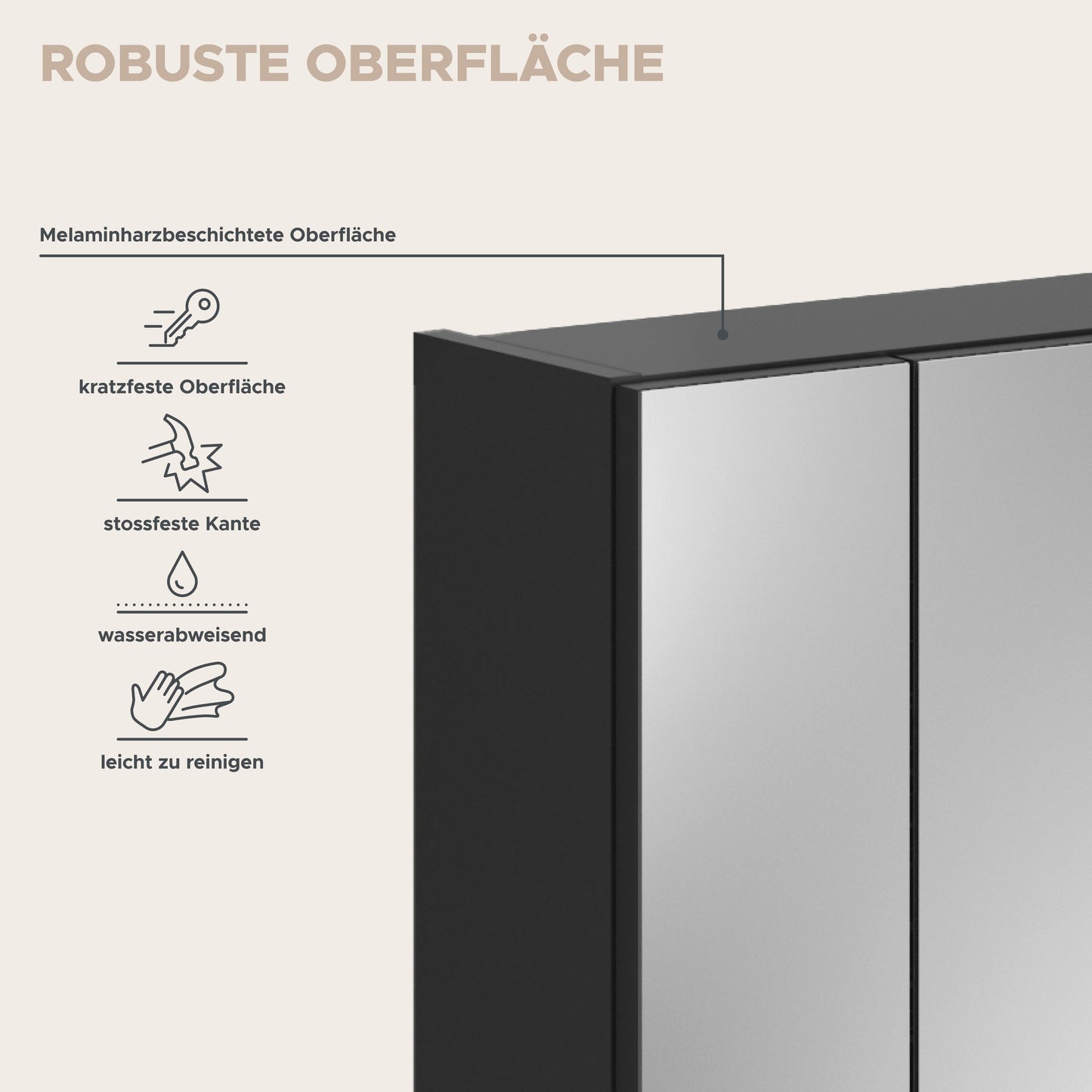 Armoire de toilette Linus 60 x 70 x 18 cm