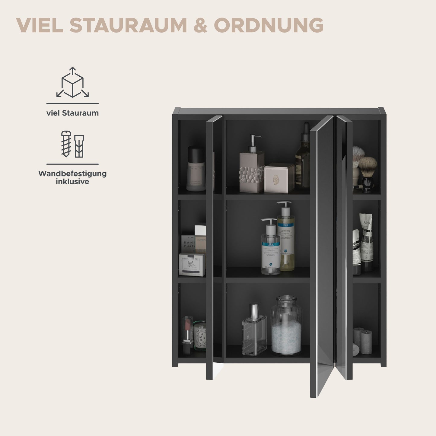 Armoire de toilette Linus 60 x 70 x 18 cm