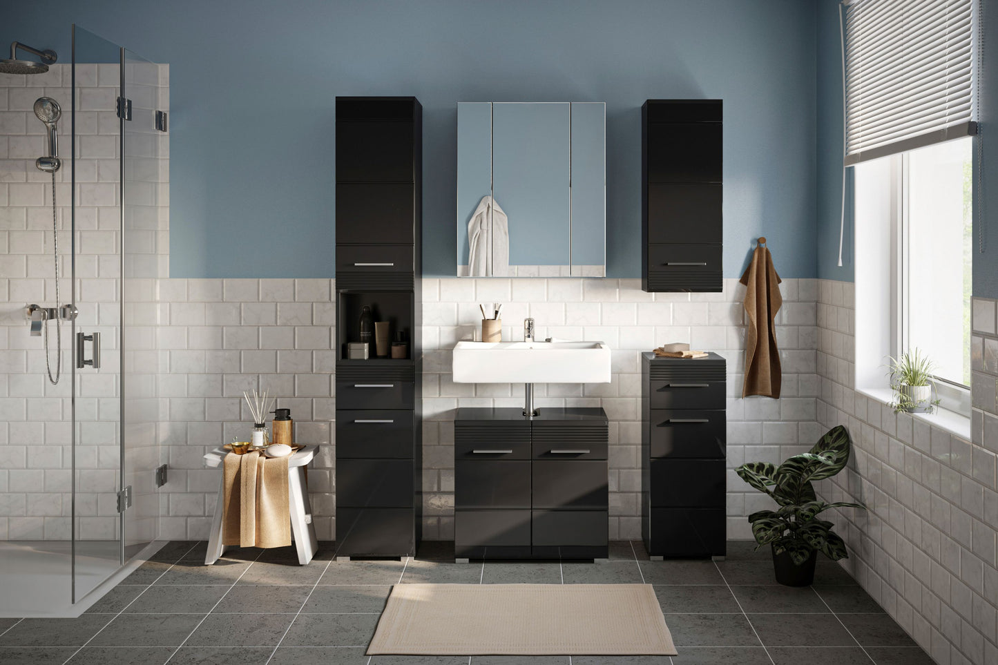 Ensemble de meubles de salle de bain Linus 5 pièces