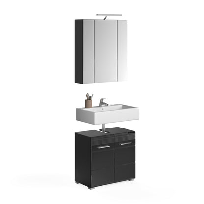 Ensemble de meubles de salle de bain Linus 2 pièces avec éclairage
