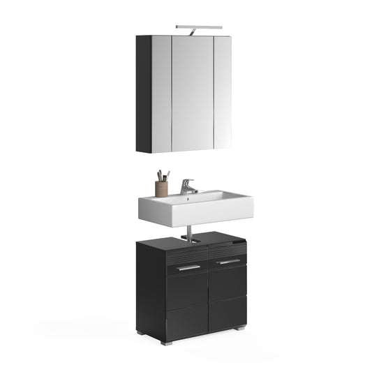 Ensemble de meubles de salle de bain Linus 2 pièces avec éclairage