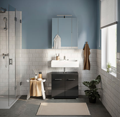 Ensemble de meubles de salle de bain Linus 2 pièces avec éclairage