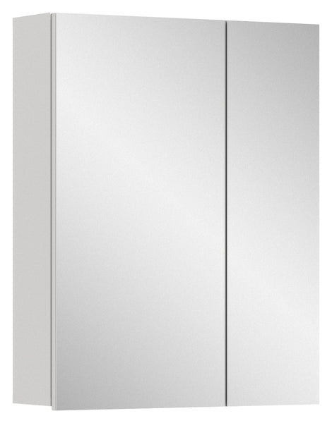 Badezimmer Vira Spiegelschrank in weiß Melamin ca. 60x77x18 cm mit großer Spiegelfläche