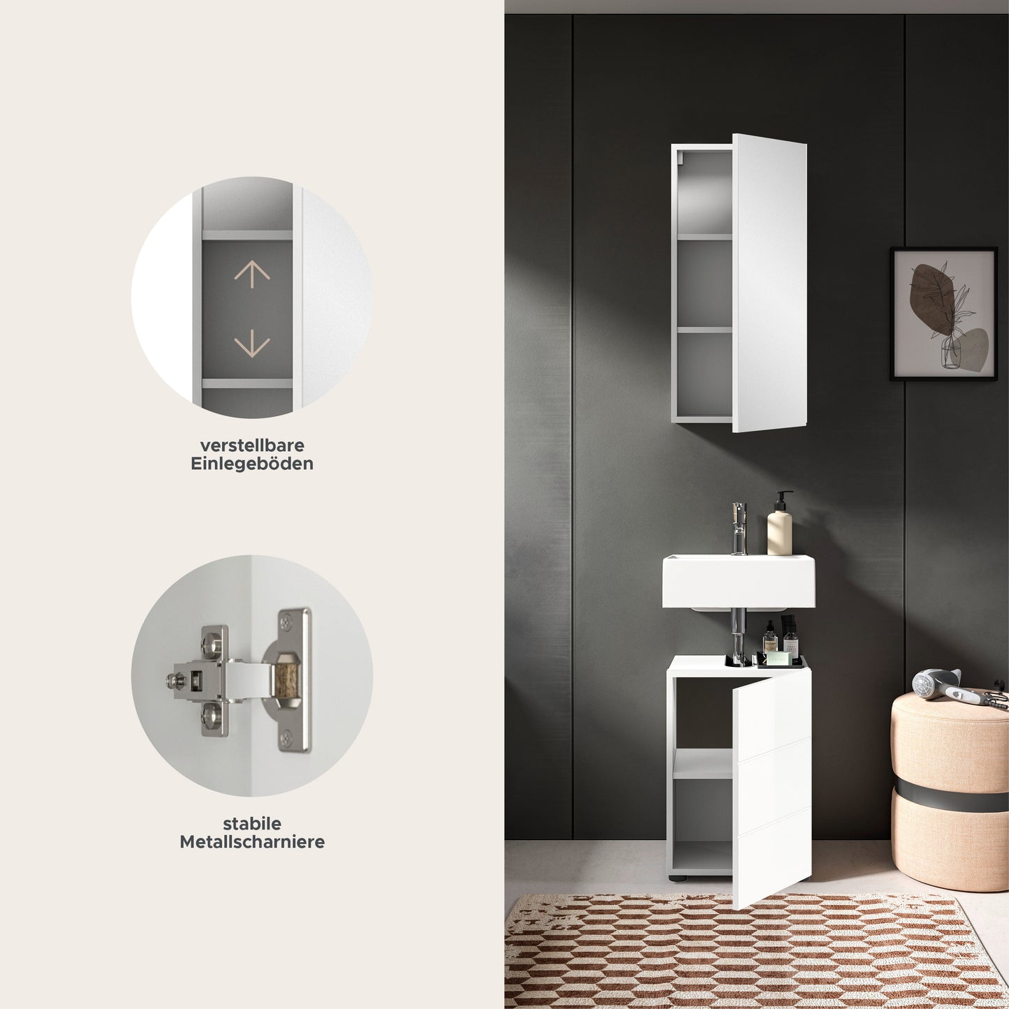Vira - Combinaison de salle de bain 2 pièces