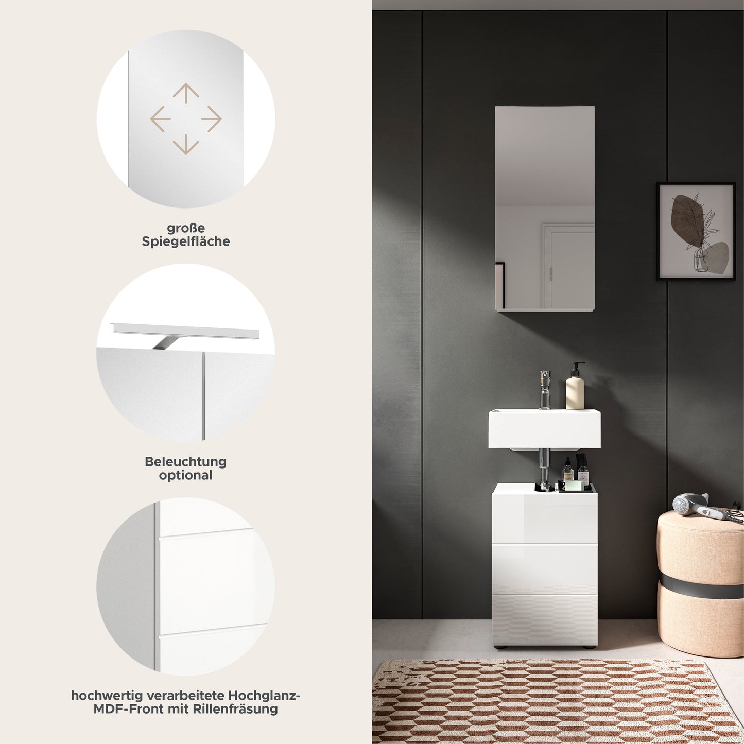 Vira - Combinaison de salle de bain 2 pièces