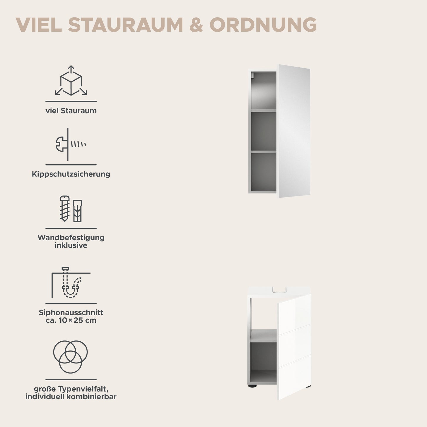 Vira - Combinaison de salle de bain 2 pièces