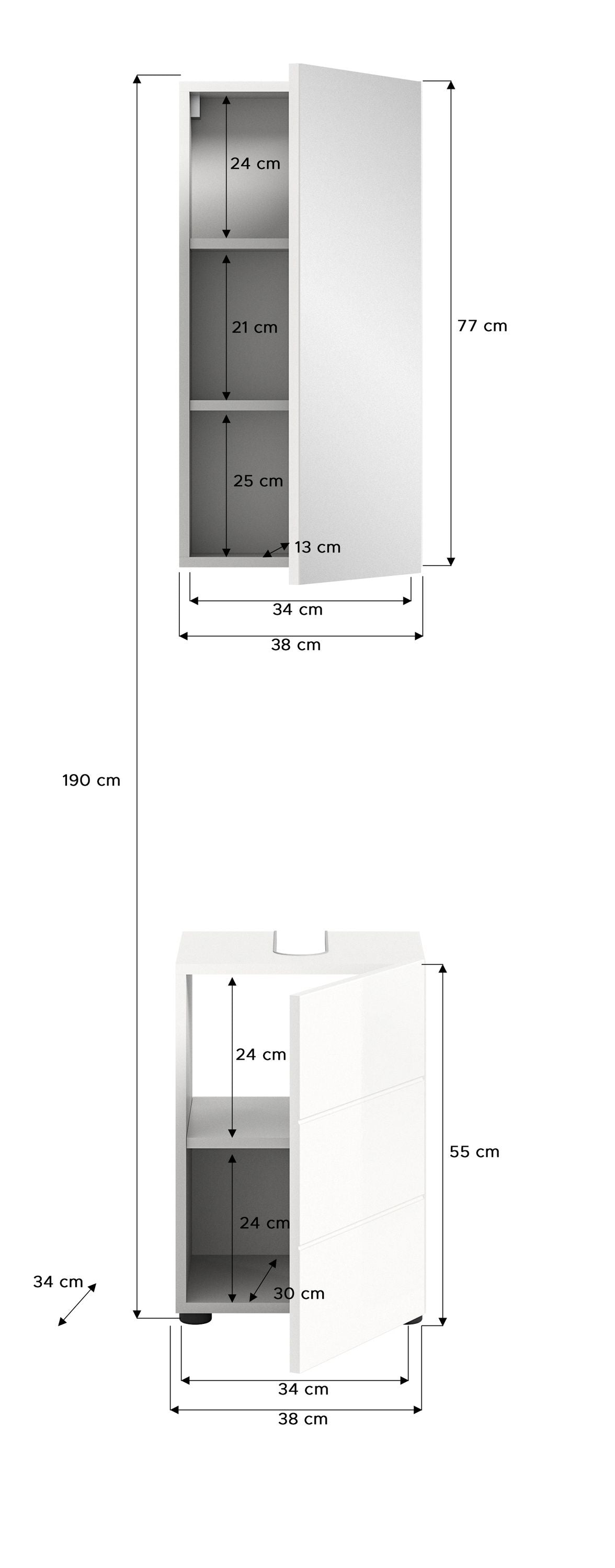 Vira - Combinaison de salle de bain 2 pièces