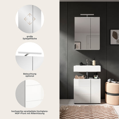 Combinaison salle de bain Vira 2 p. éclairage inclus 60 x 190 x 34 cm