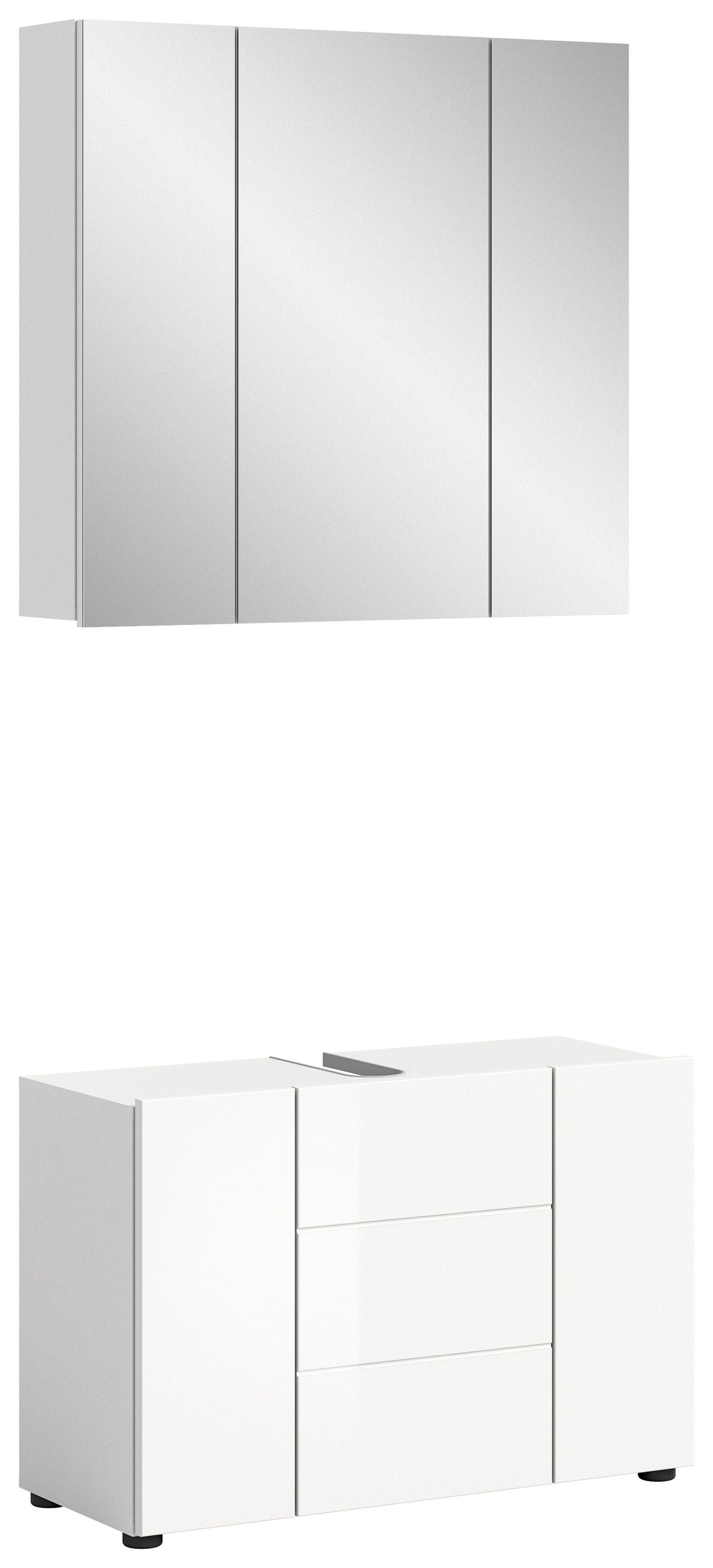 Combinaison de salle de bain Vira 82x190x34 cm éclairage inclus