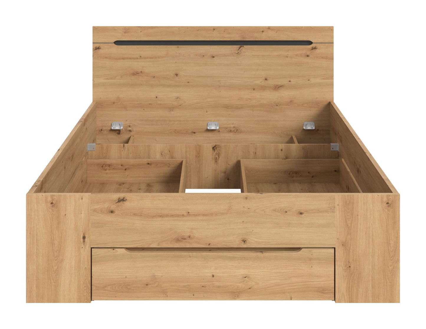 Lit Sova 140x200 Lit moderne avec tiroirs et compartiments