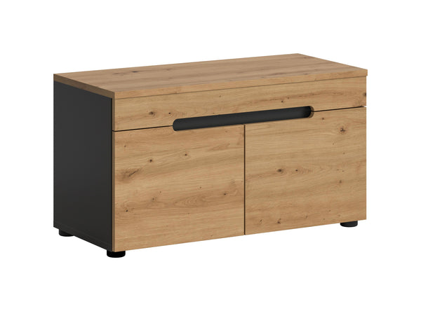 Garderobe Canu Sitzbank in Artisan Nb., Basalt grau, ca. 80x45x37 cm