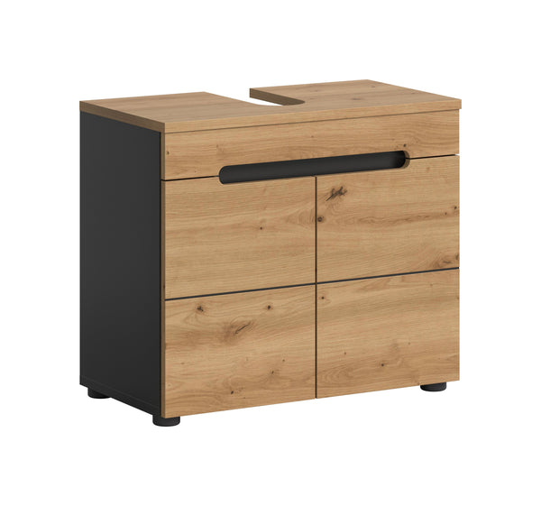 Waschbeckenunterschrank Canu 63x55x34 cm in Front Basalt grau Nb Korpus Artisan Nb