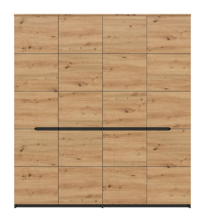 Homes & Jones Kleiderschrank 180 cm breit, Schlafzimmerschrank 4-türig