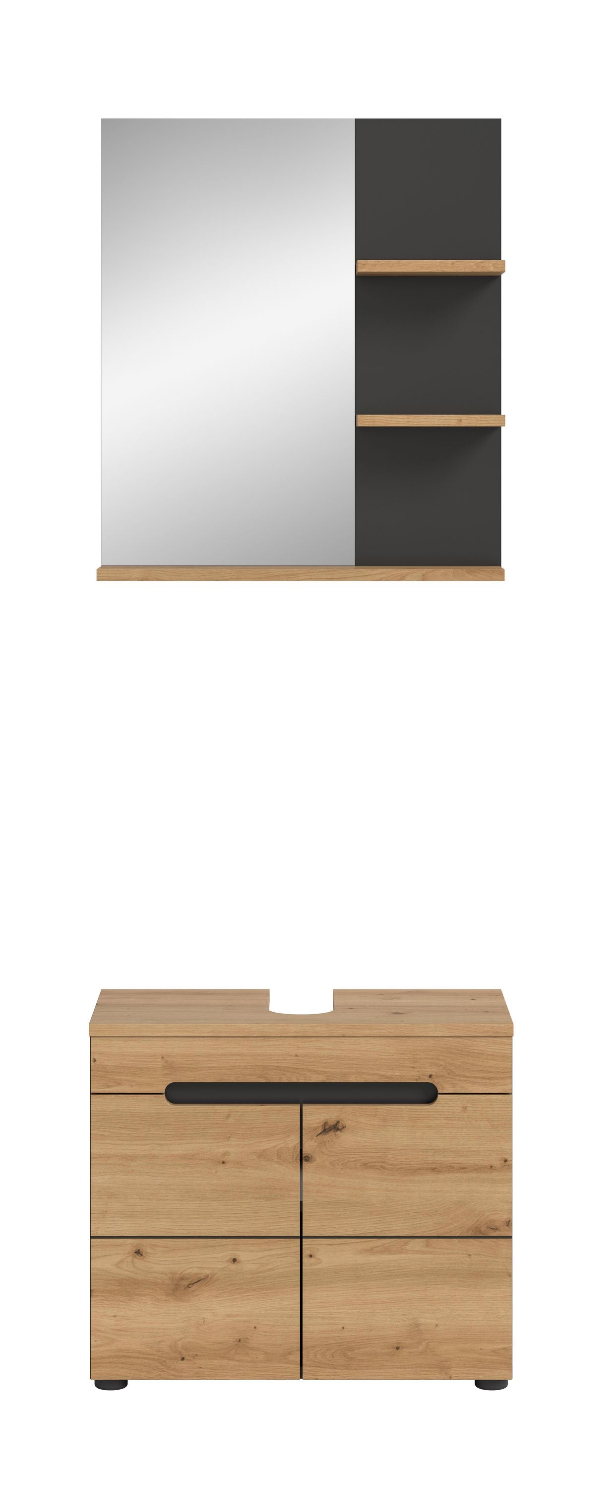 Ensemble de meubles de salle de bain Canu 2 pcs. 63x193x34 cm