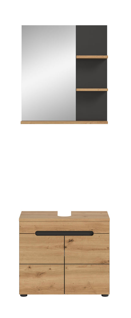 Ensemble de meubles de salle de bain Canu 2 pcs. 63x193x34 cm