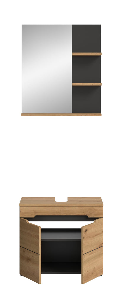 Ensemble de meubles de salle de bain Canu 2 pcs. 63x193x34 cm