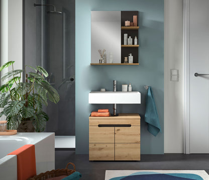 Ensemble de meubles de salle de bain Canu 2 pcs. 63x193x34 cm