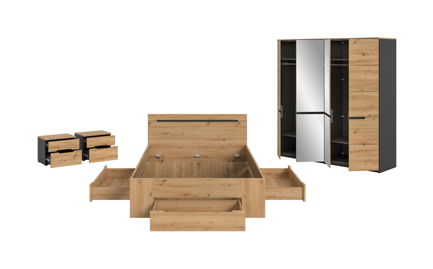 Bedroom Set Sova – Bed 140x200 Complete Set