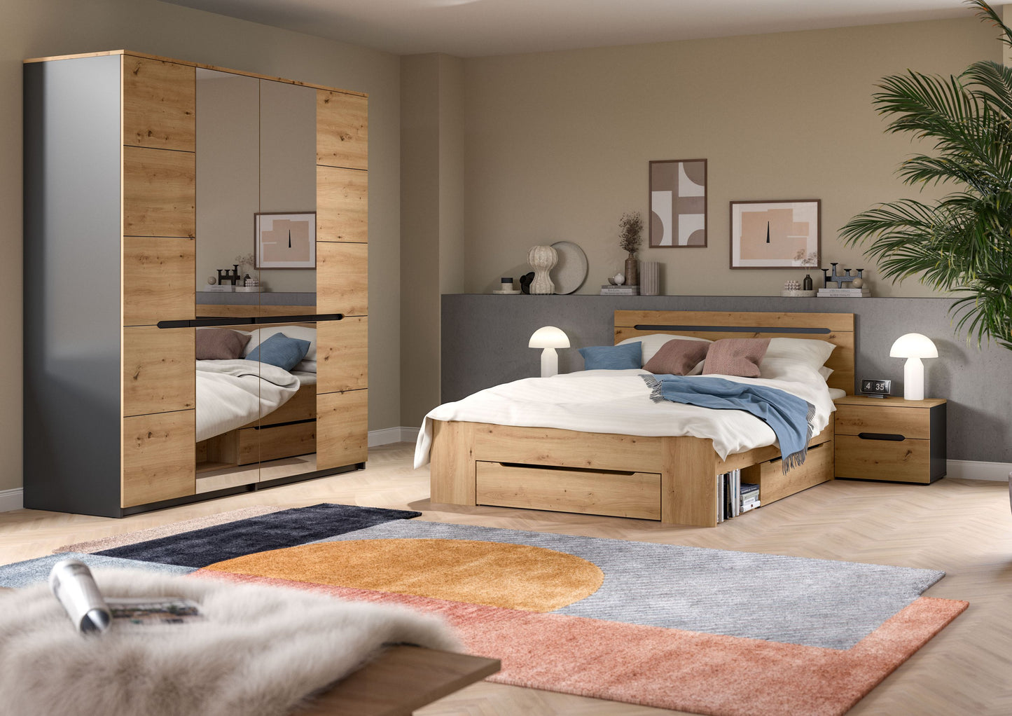 Bedroom Set Sova – Bed 140x200 Complete Set